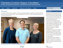 Tablet Screenshot of christianacosmeticsurgery.com